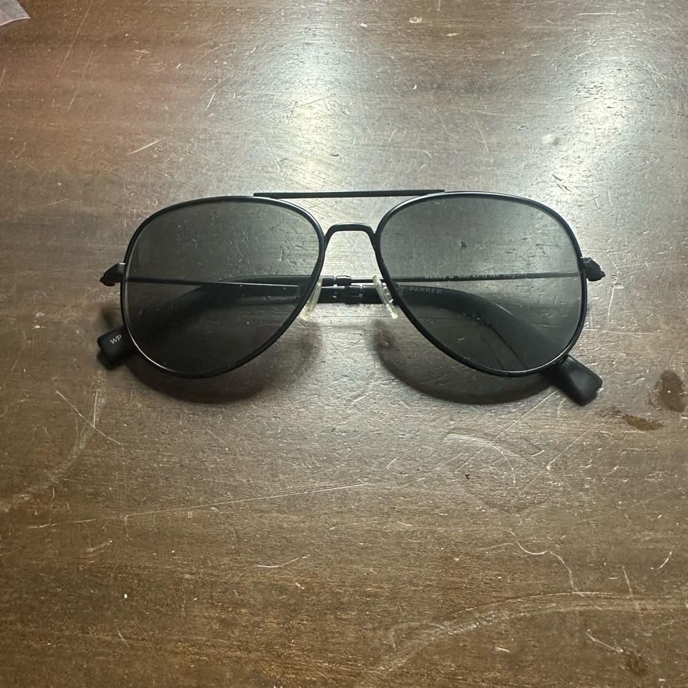 Warby Parker Black Aviator Sunglasses